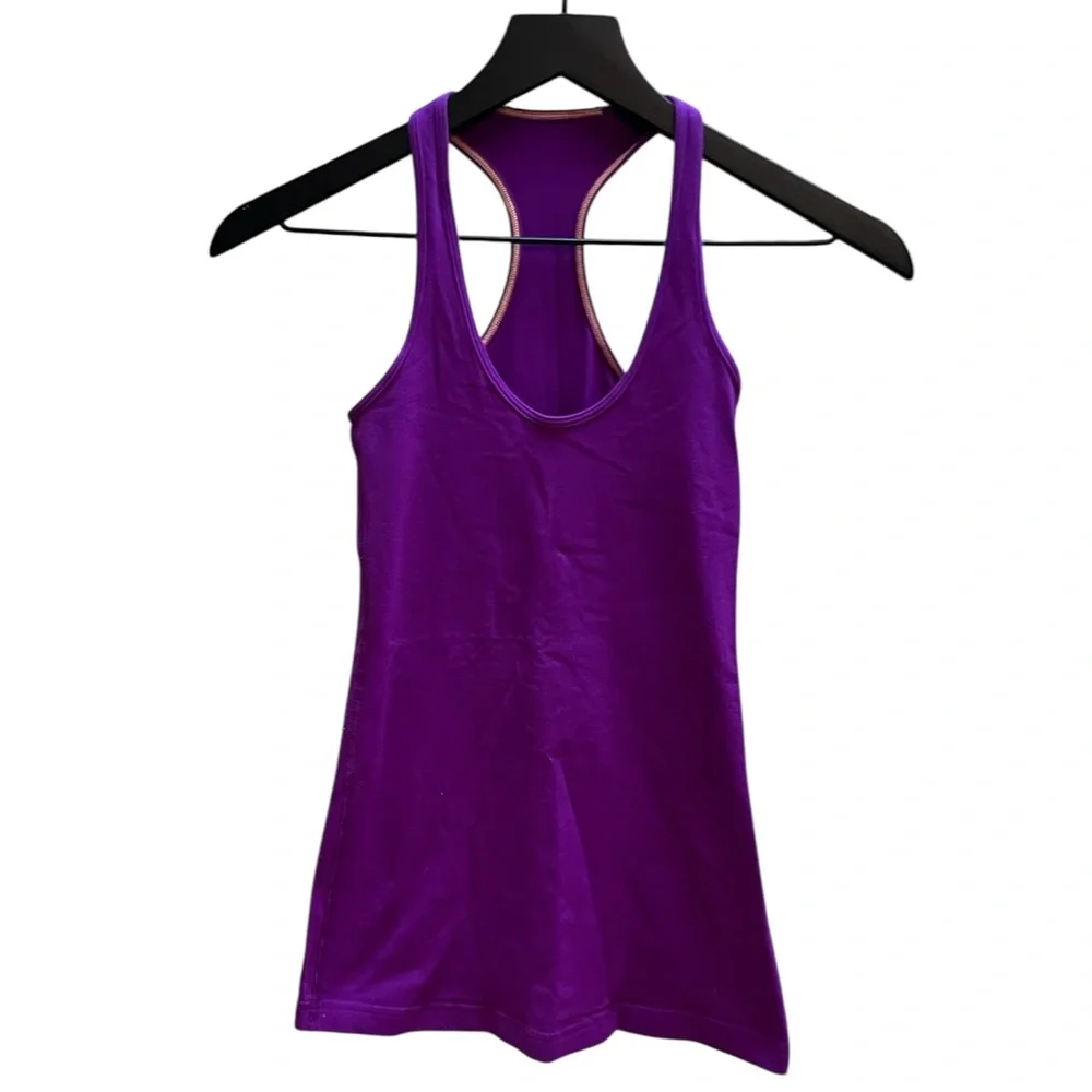 lululemon athletica Purple Fitted Backless Tank Top